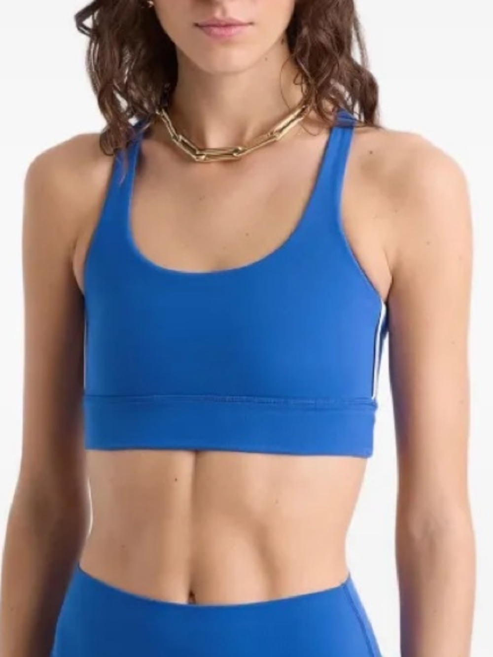 Sporty & Rich Racer-Back Sports Bra in Royal Blue Size Medium